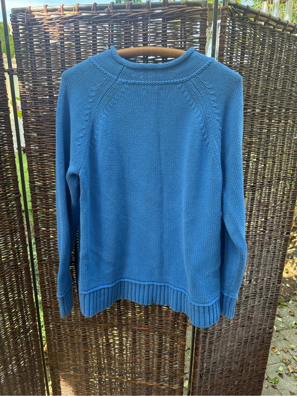 L L Bean Signature Original Cotton Rollneck Sweater - Size L